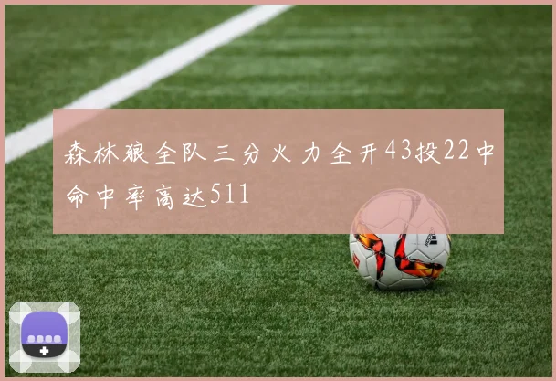 森林狼全队三分火力全开43投22中命中率高达511